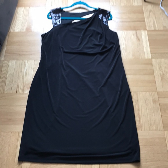 Calvin Klein Dresses & Skirts - NWT CALVIN KLEIN ASYMMETRICAL SEQUIN BLACK DRESS